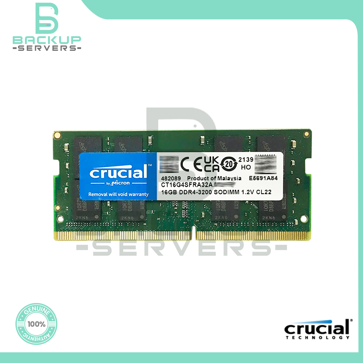 CT16G4SFRA32A Crucial 16GB DDR4-3200MHz PC4-25600 CL22 Non-ECC